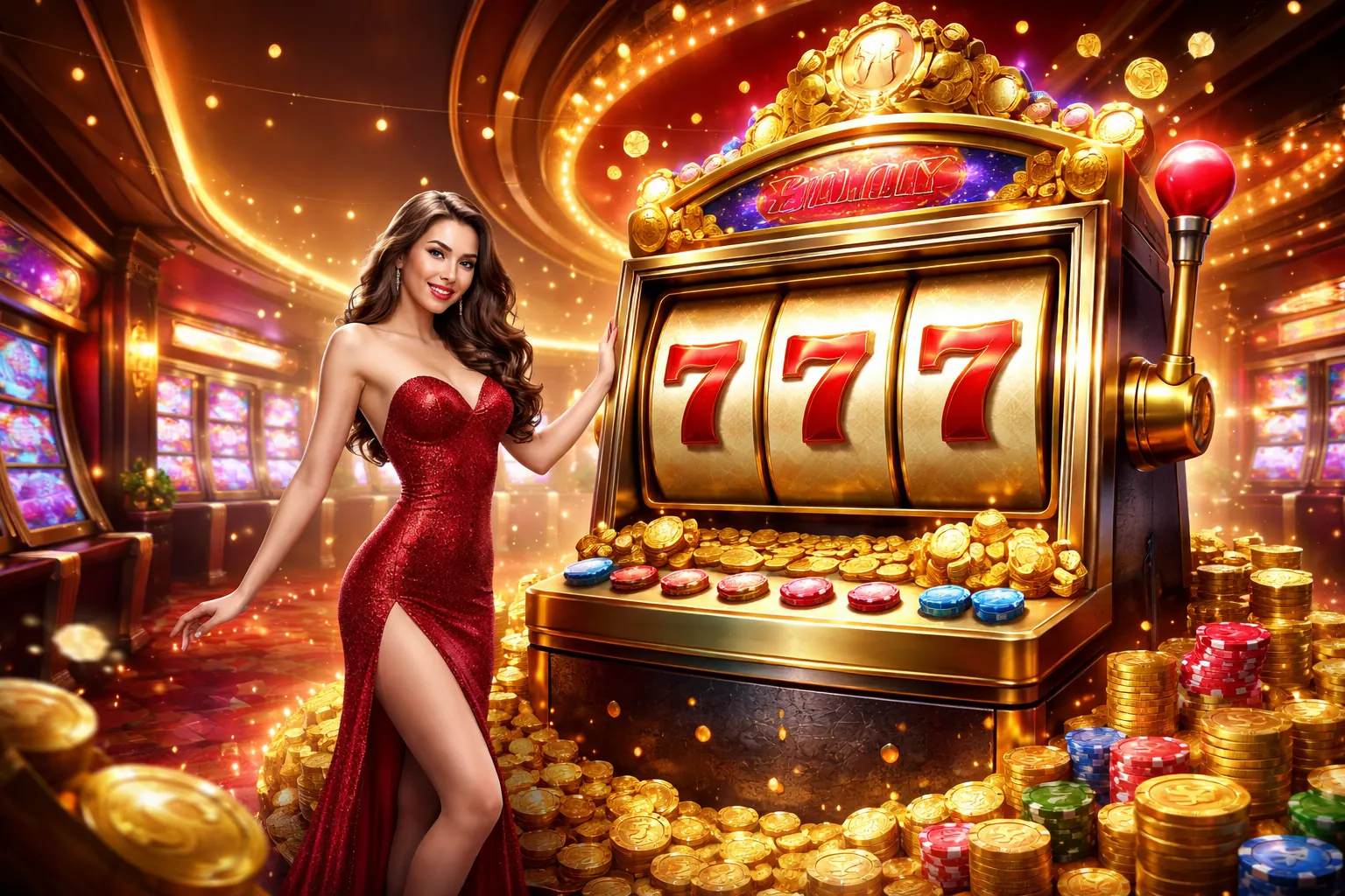 Hình ảnh chính Nổ Hũ tại ga65 nhà cái với các biểu tượng may mắn và jackpot lớn